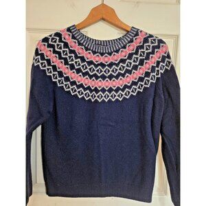 Talbots Petite Fair Isle Wool Blend Sweater PM